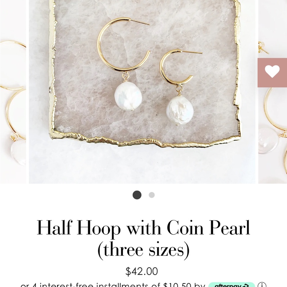 Dainty Pearl drop earring